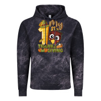 Cloud Black My 1st Thanksgiving with turkey Vintage Hoodie - NancyCooperArtShop