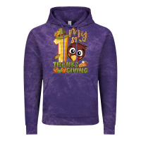 Cloud Purple My 1st Thanksgiving with turkey Vintage Hoodie - NancyCooperArtShop
