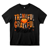Black Thankful Grateful Blessed Heavy Core Tee - MaliasSmallBusiness