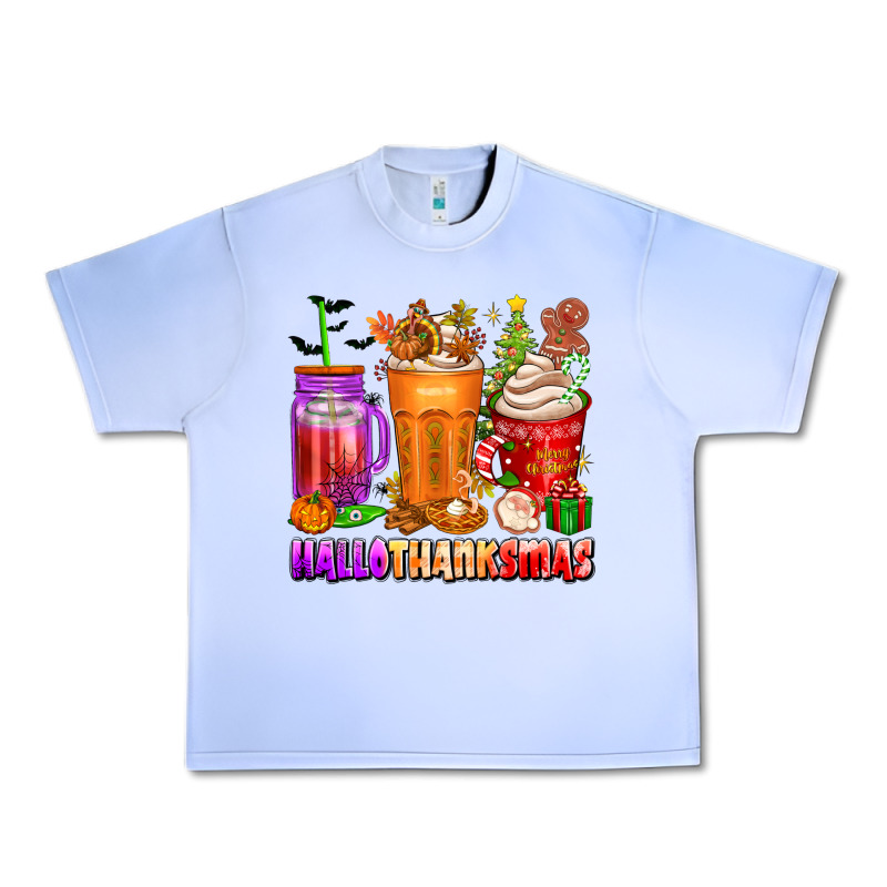 Hallothanksmas Coffee Cups Urban Heavy Tee by texasbilliewilder | Teevron
