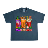 Midnight Navy hallothanksmas coffee cups Urban Heavy Tee - texasbilliewilder