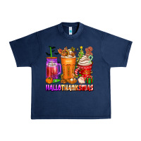 Navy hallothanksmas coffee cups Urban Heavy Tee - texasbilliewilder