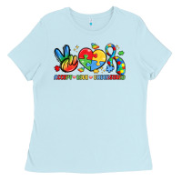 Baby Blue accept love understand Ladies Tee - LillyAllenDesigns