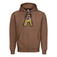 Chestnut softball alphabet a Zipper Hoodie - CowhideDigitalArt