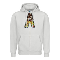 Dove Grey softball alphabet a Zipper Hoodie - CowhideDigitalArt