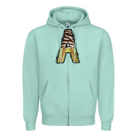 Seafoam softball alphabet a Zipper Hoodie - CowhideDigitalArt