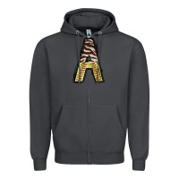 Smoke softball alphabet a Zipper Hoodie - CowhideDigitalArt