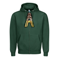 Sports Green softball alphabet a Zipper Hoodie - CowhideDigitalArt