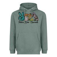 Peace Love Raccoon Heavyweight Hoodie | Teevron