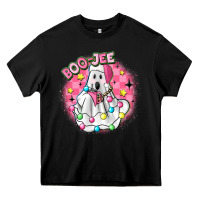 Black boo jee pink christmas ghost Heavy Core Tee - MaliasSmallBusiness