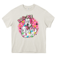 Cream boo jee pink christmas ghost Heavy Core Tee - MaliasSmallBusiness