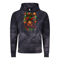 Cloud Black santa's favorite nurse afro messy bun Vintage Hoodie - texasbilliewilder