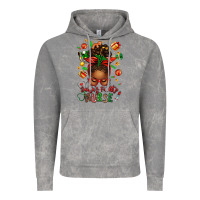 Cloud Rock santa's favorite nurse afro messy bun Vintage Hoodie - texasbilliewilder