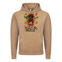 Vintage Coffee santa's favorite nurse afro messy bun Vintage Hoodie - texasbilliewilder