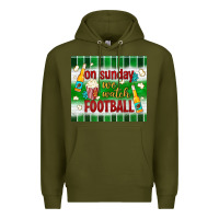 Army Green on sunday we watch football tumbler Premium Hoodie - BundleAndBundleShop