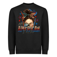 Black american babe messy bun Heavyweight Sweatshirt - FaDigitalArtStudio