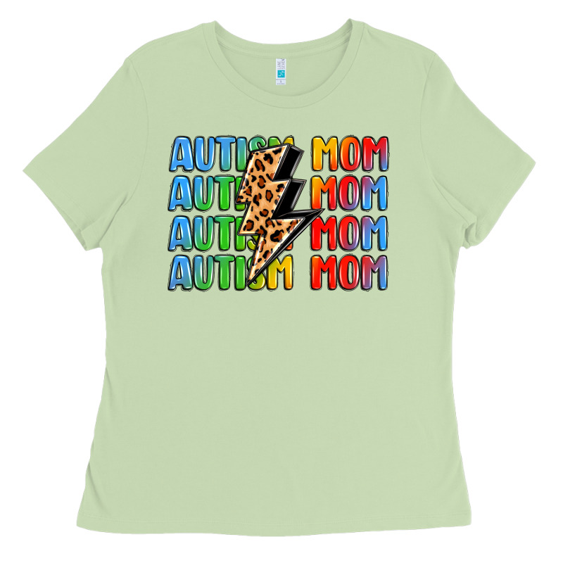 Autism Mom Lightning Bolt Ladies Tee by LillyAllenDesigns | Teevron