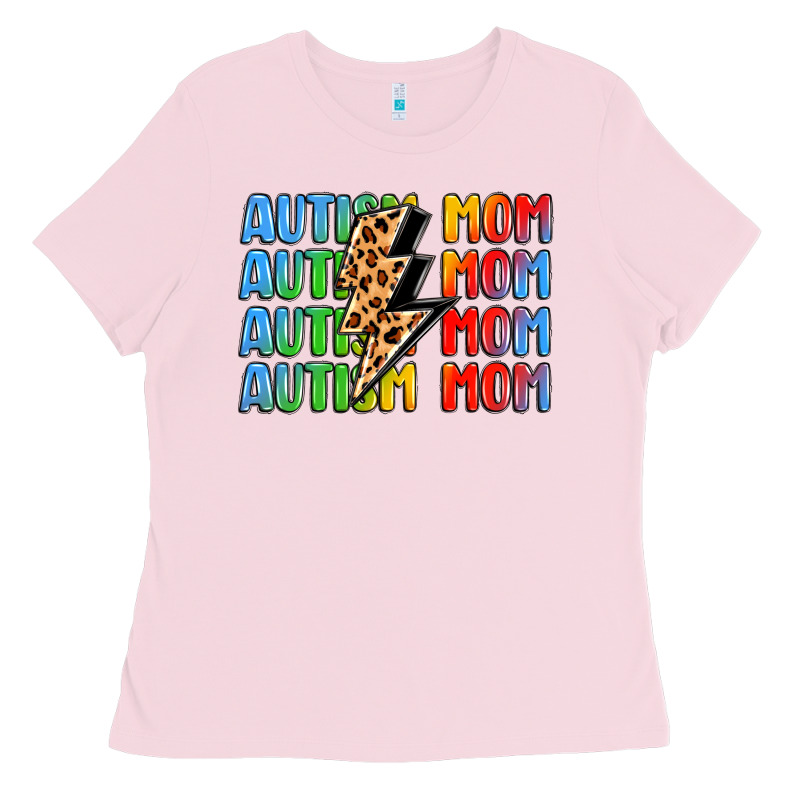 Autism Mom Lightning Bolt Ladies Tee by LillyAllenDesigns | Teevron