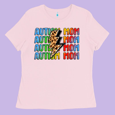 Autism Mom Lightning Bolt Ladies Tee Designed By Lillyallendesigns