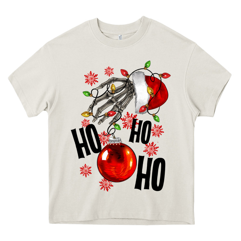 Ho Ho Ho Skeleton Heavy Core Tee by NancyCooperArtShop | Teevron