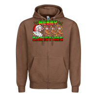 Chestnut Merry Christmas Zipper Hoodie - CowhideDigitalArt