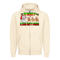 Sandshell Merry Christmas Zipper Hoodie - CowhideDigitalArt