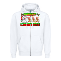 White Merry Christmas Zipper Hoodie - CowhideDigitalArt