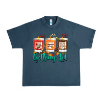 Midnight Navy Candles with Fall Getting Lit Urban Heavy Tee - texasbilliewilder