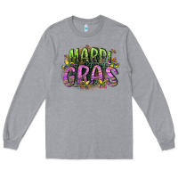 Heather Grey mardi gras Long Sleeve Tee - CowGirlArtShop