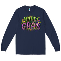 Navy mardi gras Long Sleeve Tee - CowGirlArtShop