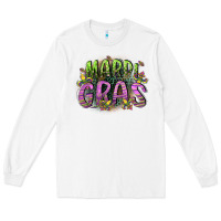 White mardi gras Long Sleeve Tee - CowGirlArtShop