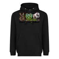 Black Leopard Peace Love Baboon Heavyweight Hoodie - LillyAllenDesigns
