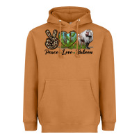 Meerkat Leopard Peace Love Baboon Heavyweight Hoodie - LillyAllenDesigns