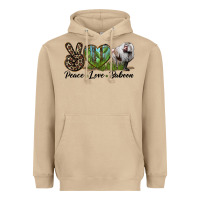 Mushroom Leopard Peace Love Baboon Heavyweight Hoodie - LillyAllenDesigns