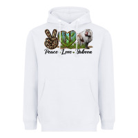 White Leopard Peace Love Baboon Heavyweight Hoodie - LillyAllenDesigns