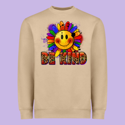 Be Kind Pride Heavyweight Sweatshirt Designed By Fadigitalartstudio
