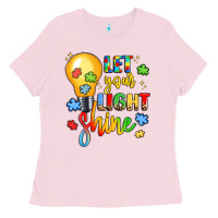 Bubblegum Pink let your light shine Ladies Tee - LillyAllenDesigns