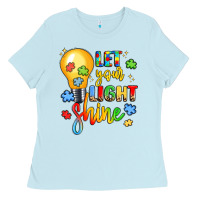 Baby Blue let your light shine Ladies Tee - LillyAllenDesigns