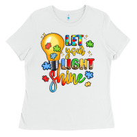 White let your light shine Ladies Tee - LillyAllenDesigns