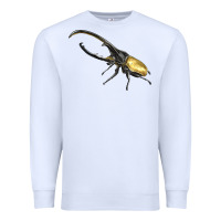 White Hercules Beetle Side Premium Sweatshirt - LillyAllenDesigns