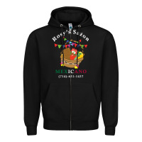 Black logo for rosys saon mexicano Zipper Hoodie - CowhideDigitalArt