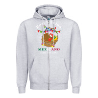 Heather Grey logo for rosys saon mexicano Zipper Hoodie - CowhideDigitalArt