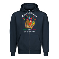 Navy logo for rosys saon mexicano Zipper Hoodie - CowhideDigitalArt