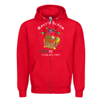 Red logo for rosys saon mexicano Zipper Hoodie - CowhideDigitalArt