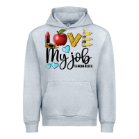 Heather Grey love my job teacher life Urban Hoodie - BarkalooDesign
