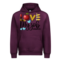 Mauve Wine love my job teacher life Urban Hoodie - BarkalooDesign