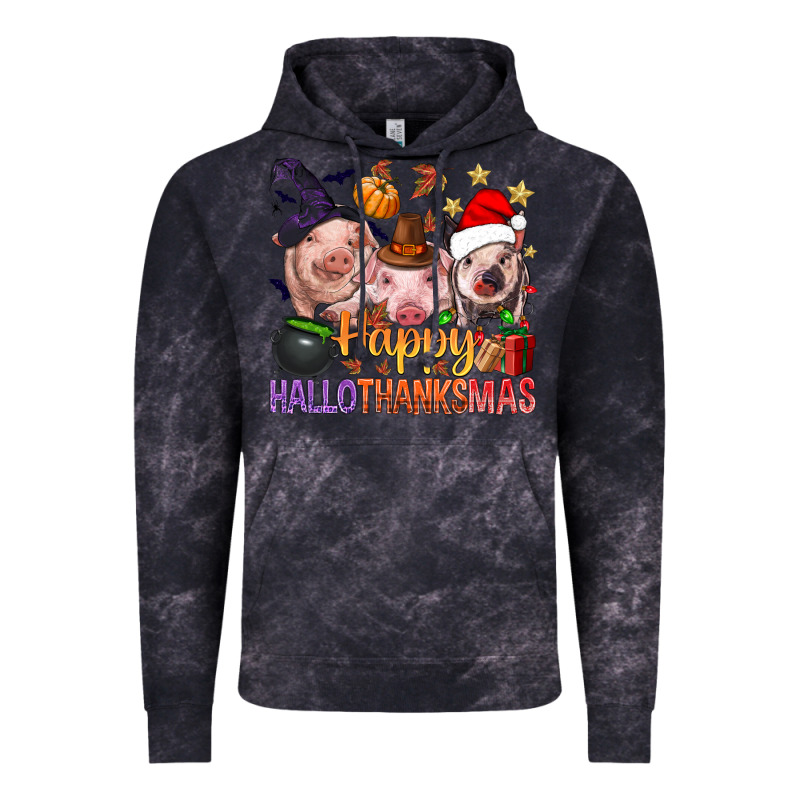 Happy Hallothanksmas Pigs Vintage Hoodie by NancyCooperArtShop | Teevron