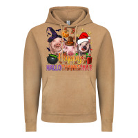 Vintage Camel Happy Hallothanksmas Pigs Vintage Hoodie - NancyCooperArtShop