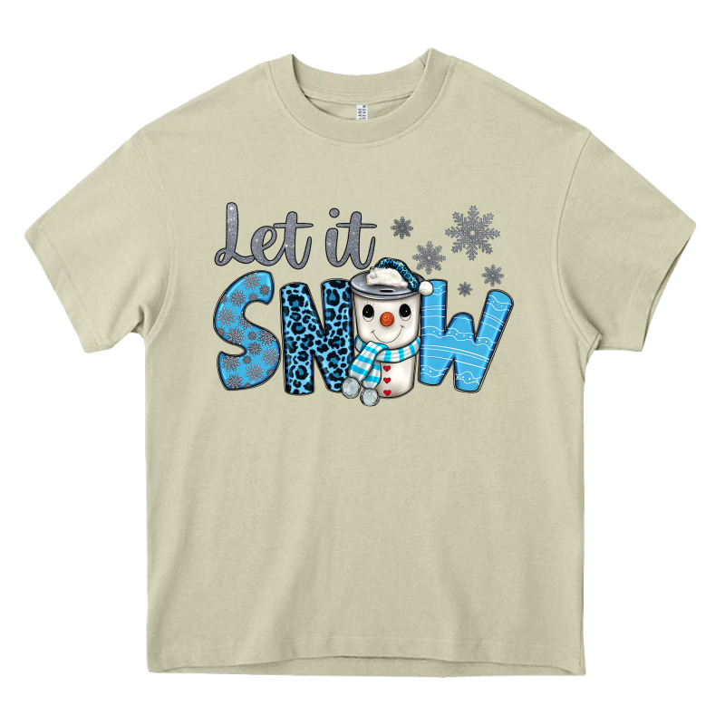 Let It Snow Snowman Coffee Heavy Core Tee by JahusDesignShop | Teevron