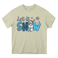 Mossy let it snow snowman coffee Heavy Core Tee - JahusDesignShop